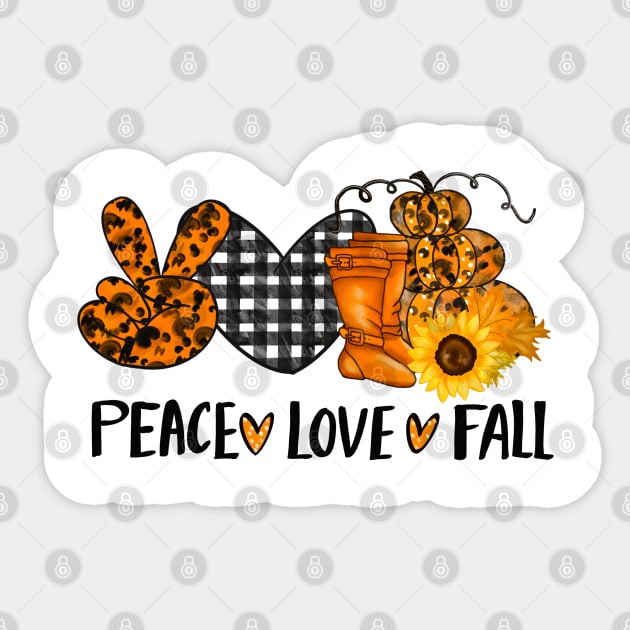 Peace Love Halloween Sticker by Rise And Design